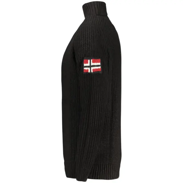 Norway Nautical School - Ανδρικό πουλόβερ Ζιβάγκο 853112-BLACK Μαύρο 3