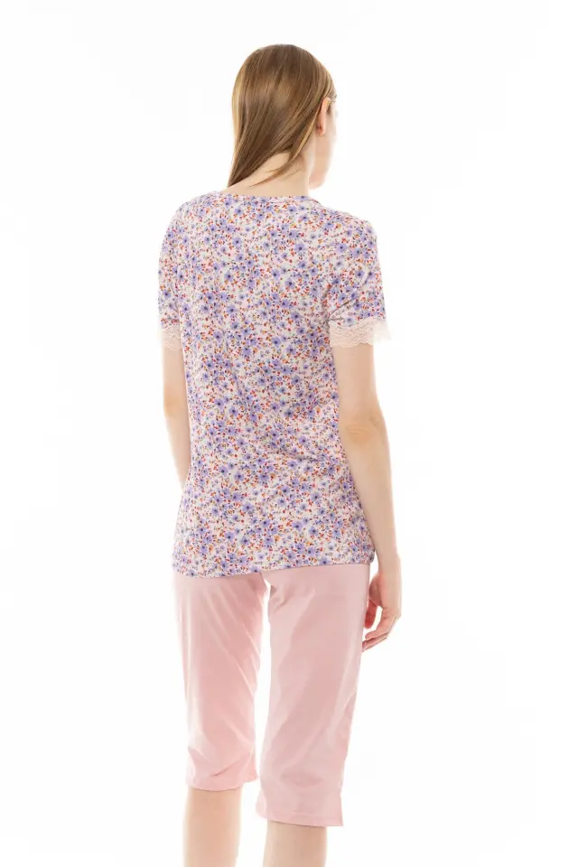 S1252 - Type - PYJAMA CAPRI VIOLETE FLOWER - M 3