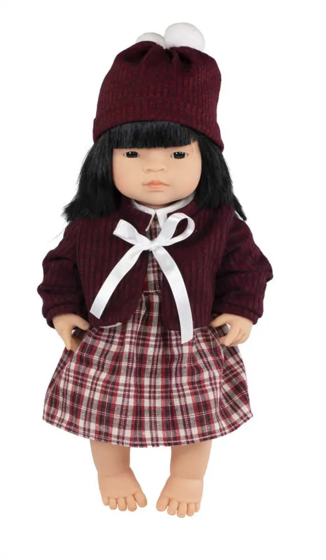 MINILAND DOLLS MINILAND ΚΟΥΚΛΑ ΑΣΙΑΤΙΣΣΑ 38 CM ΜΕ ΡΟΥΧΑΛΑΚΙΑ 3