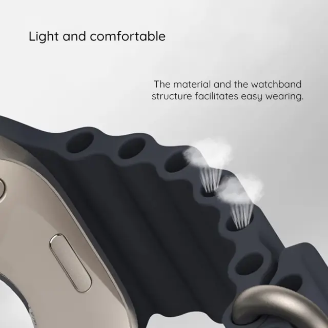 Techsuit® QuickFit Ocean Band Ανταλλακτικό Λουράκι για Apple Watch 38/40/41/42(series 10/11/12)mm- Dark Blue 3