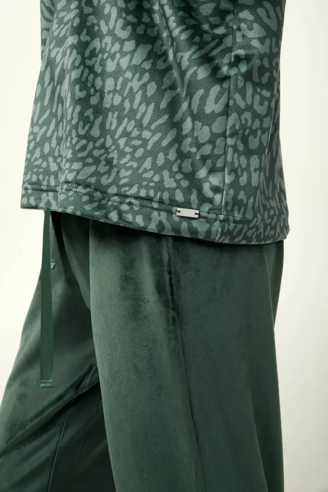 Γυναικεία Φόρμα Βελουτέ Σετ Vamp 23101 GREEN TEAL 3