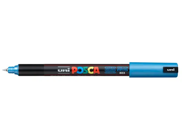 Μαρκαδόρος Σχεδίου Uni Posca PC-1MR με πάχος μύτης 0.7mm - Metallic BluePC-1MR(E) - METAΛ-MΠΛE