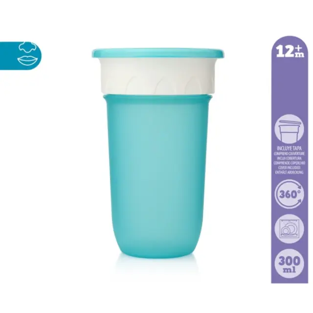 Ποτηράκι Εκπαιδευτικό 360°- 300ML Blue 3ο Βήμα +12Μ 2