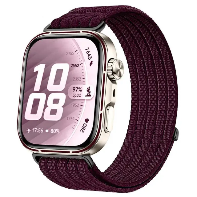 Techsuit - Watchband (W085) - Huawei Watch Fit 3 / Fit 4 / Fit 4 Pro / Fit 5 / Fit 5 Pro - Plum