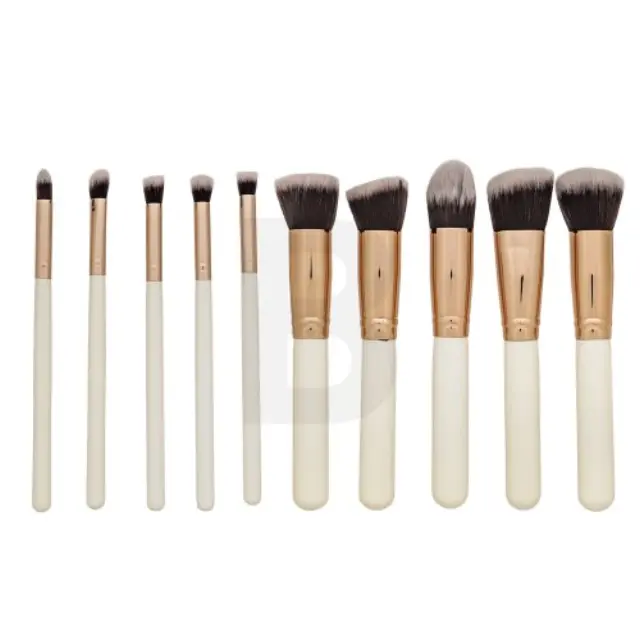 MIMO Makeup Brush Set Brush Set Kabuki White 10 Pcs