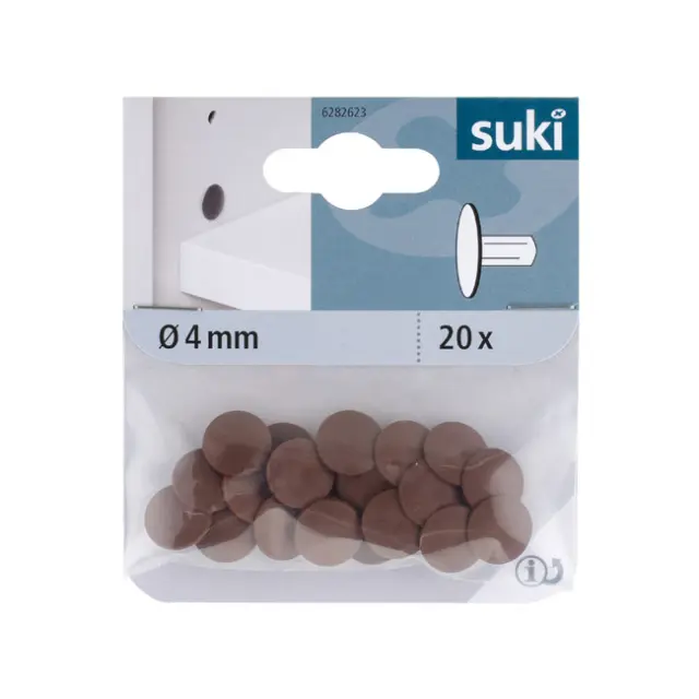 Καπάκι Καφέ Πλαστικό Φ4mm 2