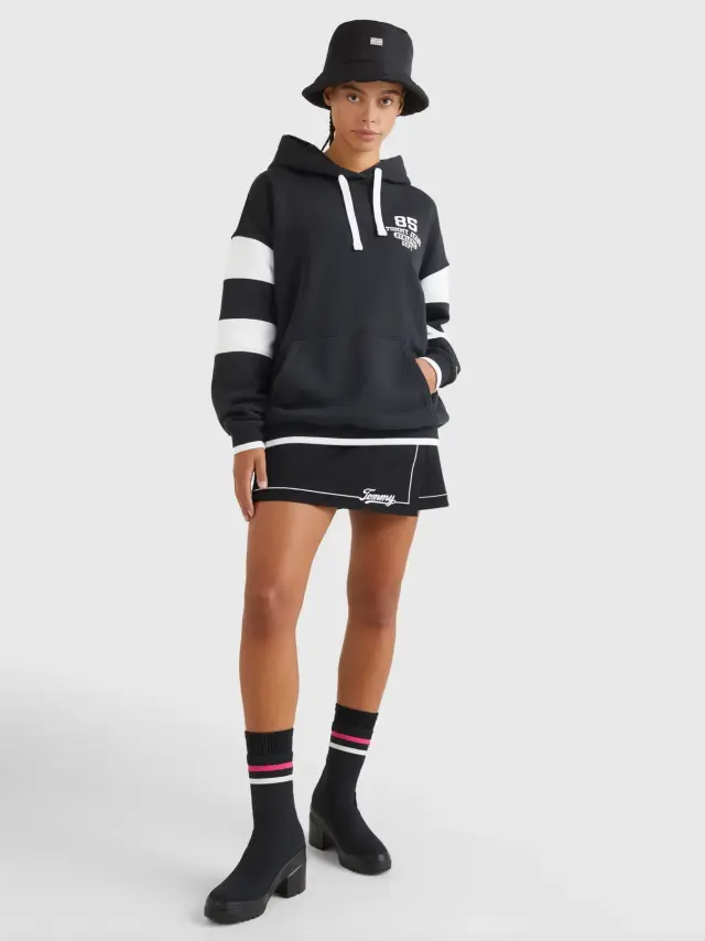 Tommy Hilfiger - Γυναικείο Φούτερ με Κουκούλα DW0DW14860-BDS Μαύρο 3