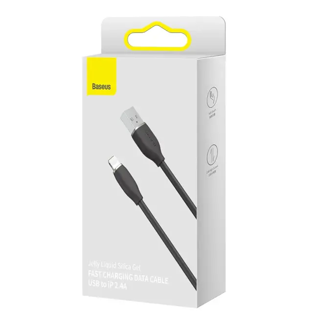 Baseus Jelly Liquid Silica Gel USB to Lightning Cable Μαύρο 1.2m (CAGD000001) (BASCAGD000001) 3
