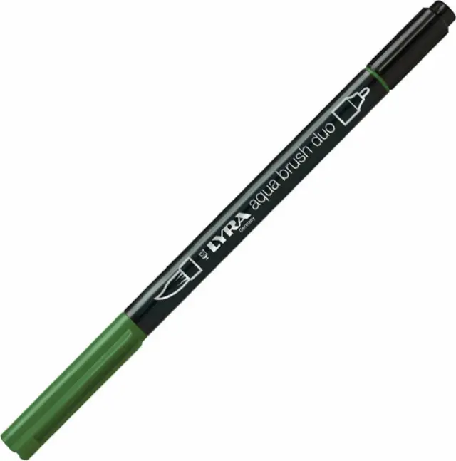 Μαρκαδόρος Πινέλο Lyra Aqua Brush Duo Olive Green/ 6520073 (Lyra)
