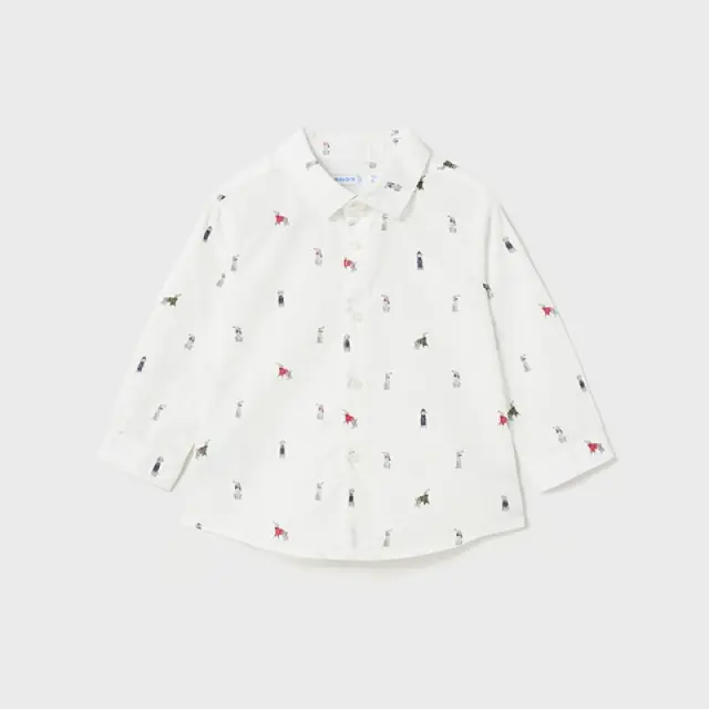 Baby 6 μηνών έως 4 ετών Πουκάμισο σταμπωτό Better Cotton λευκό - 12M