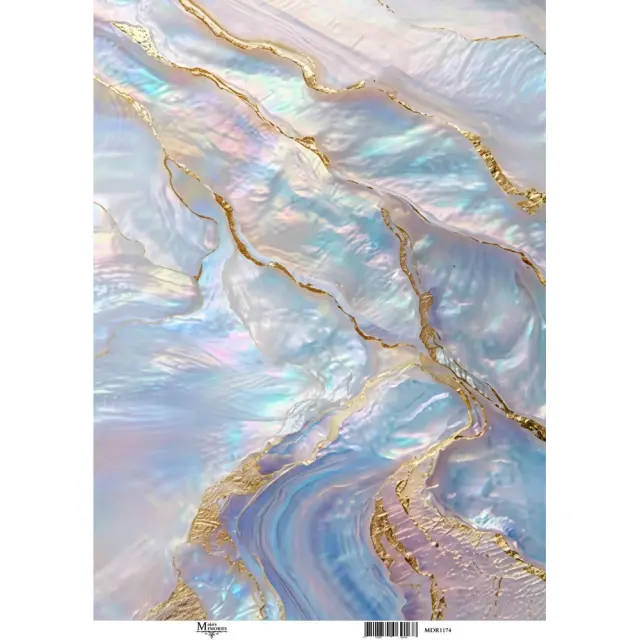 Ριζόχαρτο Maja's Memories, 30x42cm, Μαργαριτάρι ivory-γαλάζιο, MDR1174