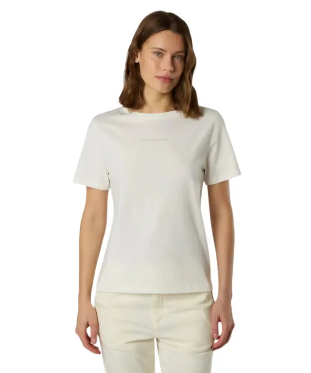 North Sails- Γυναικεία Κοντομάνικη Μπλούζα T-Shirt tonal logo 093524-000-0105 Λευκό 2