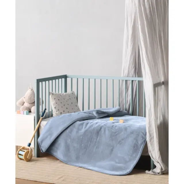 Κουβέρτα Βελουτέ Αγκαλιάς Kentia Notte 2619 Blue 80x100