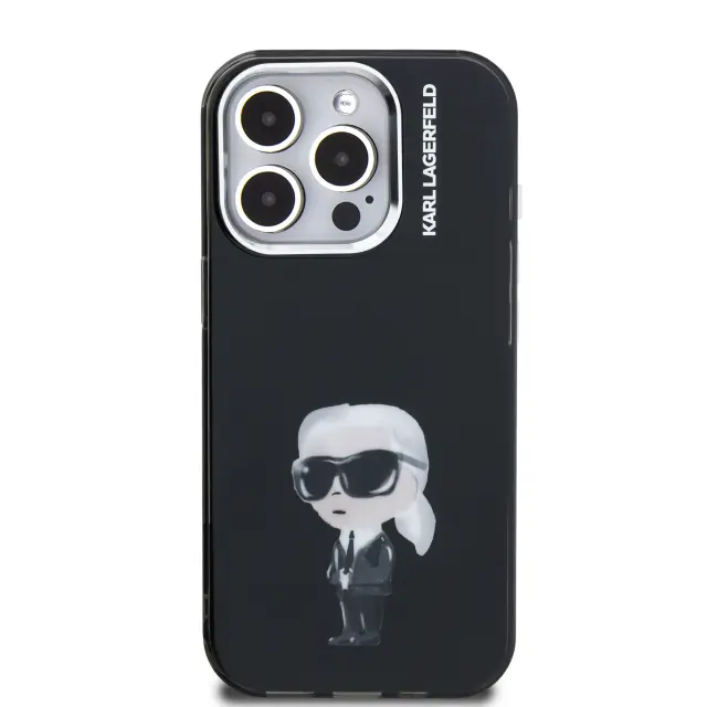 Karl Lagerfeld IML Aquarelle Karl Case for iPhone 15 Pro Max Black 3