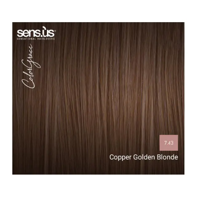 Sensus Color Grace M3K 7.43 Copper Golden Blonde 100ml – (μόνιμη βαφή ξανθό χάλκινο ντορέ) 2