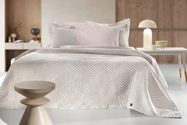 Κουβερτόριο Μονό (180x260) LUPO BEIGE/WHITE GUY LAROCHE