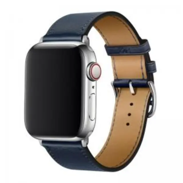 Λουράκι Devia Elegant PU Leather Apple Watch (38/ 40/ 41/ 42mm) Σκούρο Μπλε N62100 2