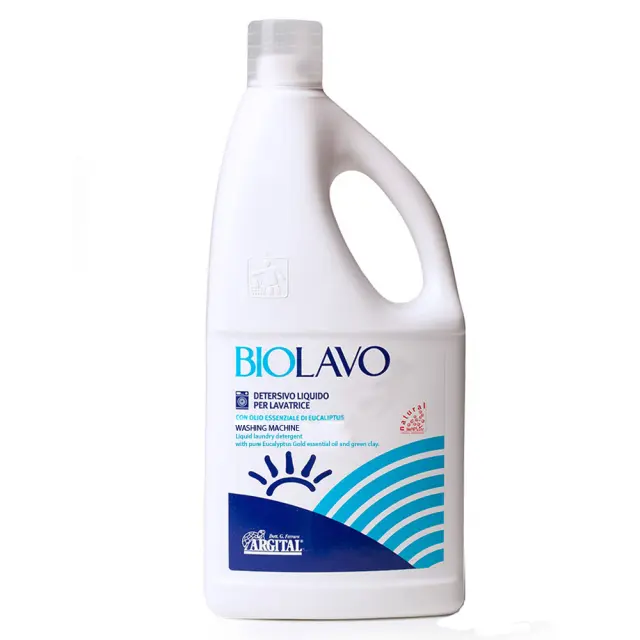 ARGITAL Biolavo Washing Machine – Φυσικό Οικολογικό Υγρό Απορρυπαντικό Πλυντηρίου με Ευκάλυπτο & Πράσινo Άργιλο, 2lt