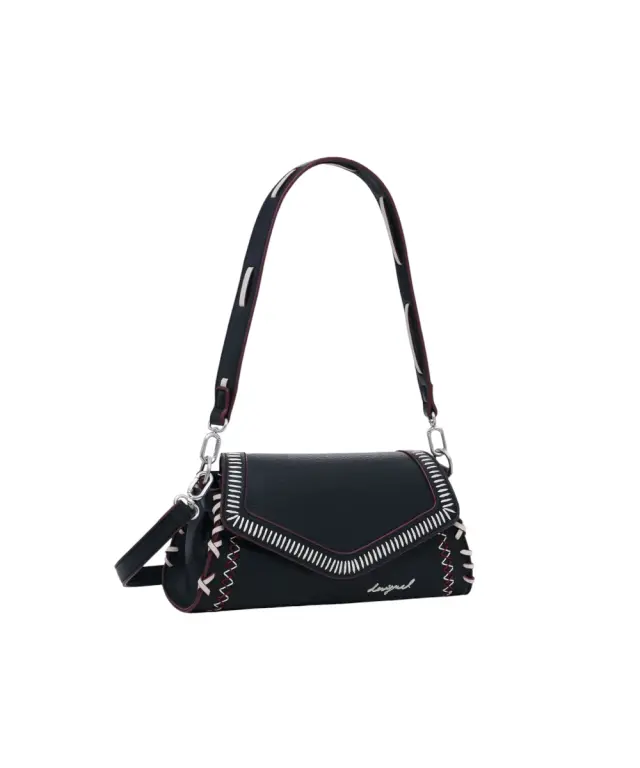Desigual - Γυναικεία Τσάντα Ώμου Manhattan Pespuntes Ζ 25WAXPBE-2000 Μαύρο 2