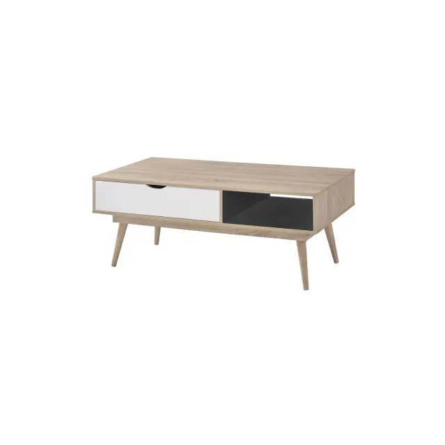 Τραπεζάκι Σαλονιού ALIDA Μελαμίνη Sonoma/Άσπρο 120x60x50cm