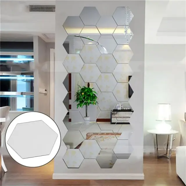 Αυτοκόλλητος επιτοίχιος καθρέφτης 6τμχ – Soft mirror sticker