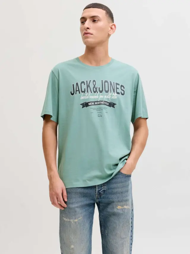 JJELOGO TEE SS O-NECK 2 COL SS26 SN Mineral Blue