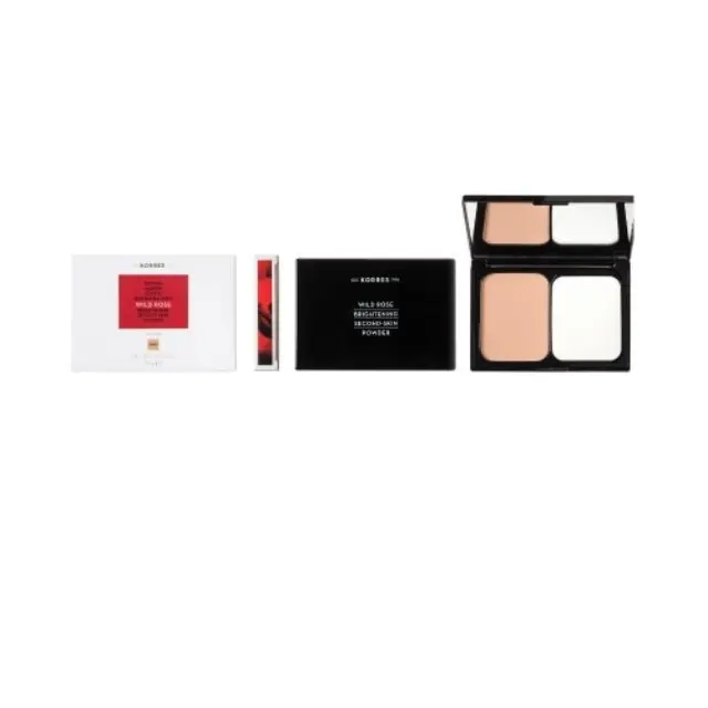 KORRES Wild Rose Brightening Second-Skin Powder Άγριο Τριαντάφυλλο Πούδρα για Λάμψη και Κάλυψη WRP3, 10g 2