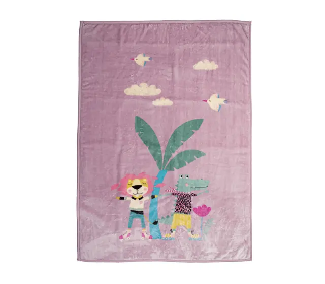 Παιδική Κουβέρτα Μονή 160Χ220 Nef-Nef Homeware Roller Friends Lilac 3
