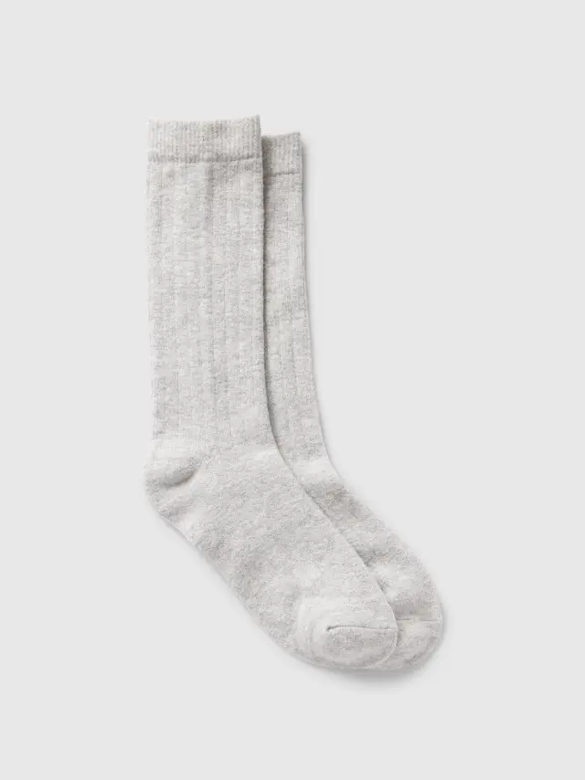 Γκρι Cash Soft Κάλτσες Crew Heather grey - S/M
