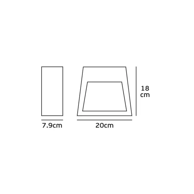 Lei Φωτιστικό Led τοίχου Up/down 18W 3000K IP65 20x7.9x18cm ανθρακί 3