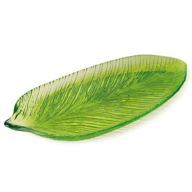 Excelsa Πιατέλα γυάλινη σε σχήμα Φύλλο (30x14cm): Tropical Leaf