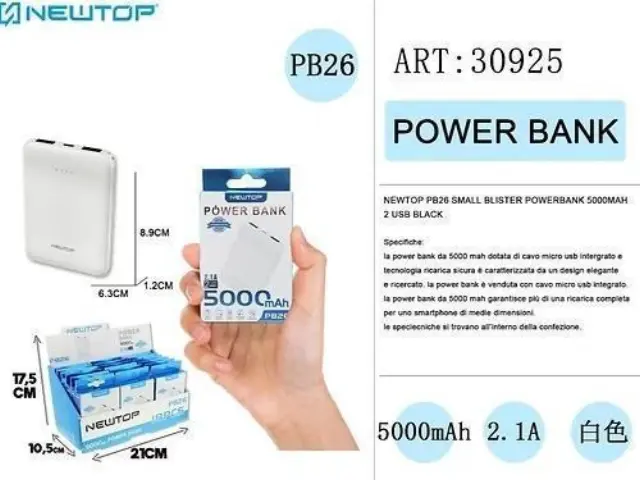 Newtop PB26 5000mAh Λευκό 2