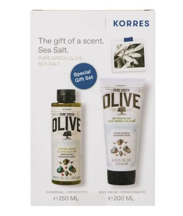 Korres Promo Pure Greek Olive Sea Salt Αφρόλουτρο 250ml & Κρέμα Σώματος 200ml