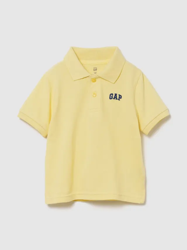 Βρεφική babyGap Polo Μπλούζα Πικέ με Λογότυπο SPRING YELLOW - 5YRS