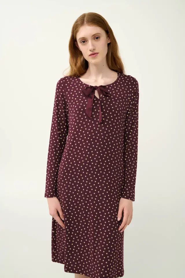 Γυναικείο Χειμερινό Νυχτικό Micromodal Vamp 23034 RED WINDSOR 3