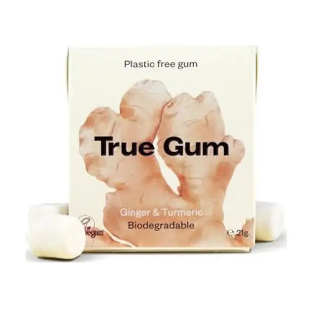 True Gum Ginger + Turmenic Τσίχλα με Γεύση Τζίντζερ + Κουρκουμά, 21g
