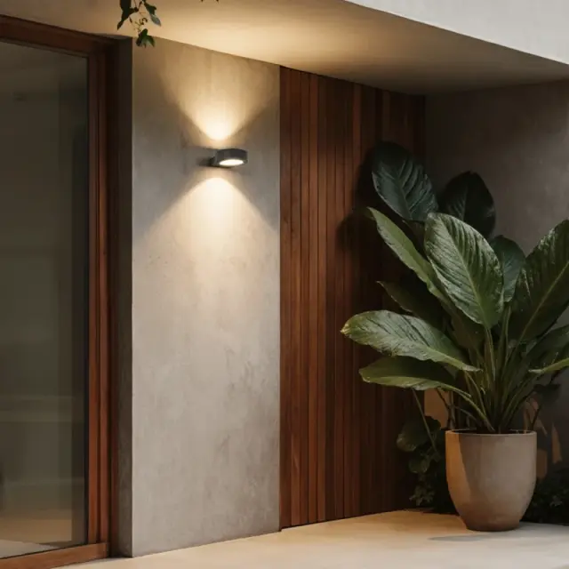 Απλίκα Αρχιτεκτονικού Φωτισμού AURA Up-Down 7Watt Led IP65 Γκρι Ανθρακί Ματ - Μ15 x Π13 x Υ4.5cm KLV-101-0114