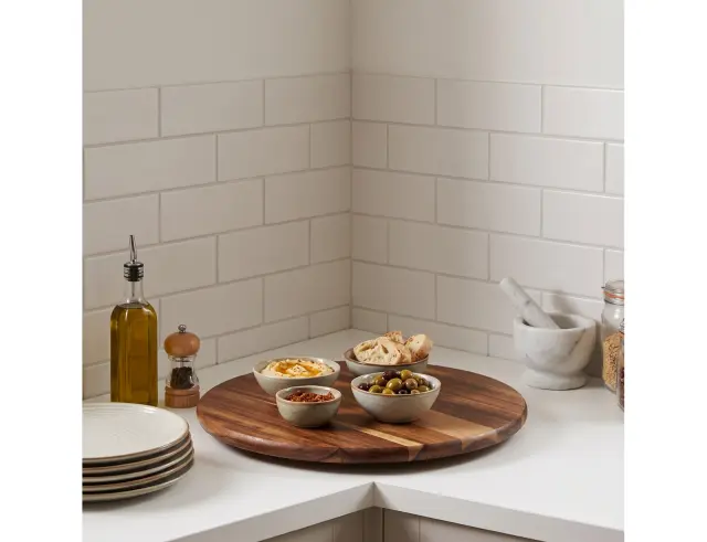 Ξύλινος Δίσκος Σερβιρίσματος Secret De Gourmet από Ξύλο ακακίας, 50x50x3.2cm 196530
