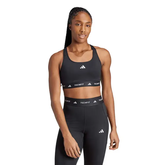 adidas Performance Women's TechFit Medium Support Bra Μαύρο JG1409 (adidas Performance)