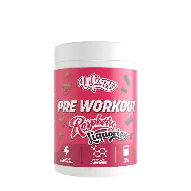 Wispy Pre Workout Powder Raspberry Liquorice, 350 g