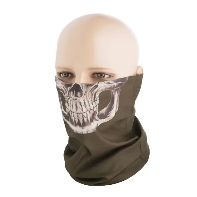 M-Tac Lightweight Tube Scarf Reaper Skull - 06-Χακί-Olive Green