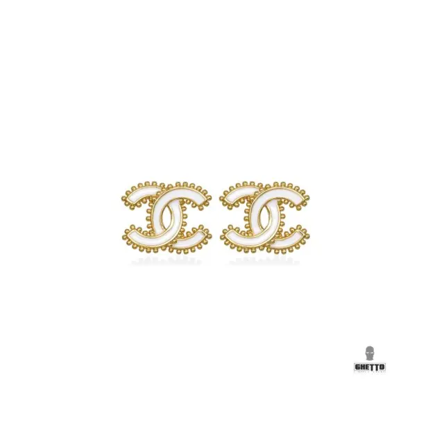 Ghetto Famous Brand Double C Earrings For Women Gold
