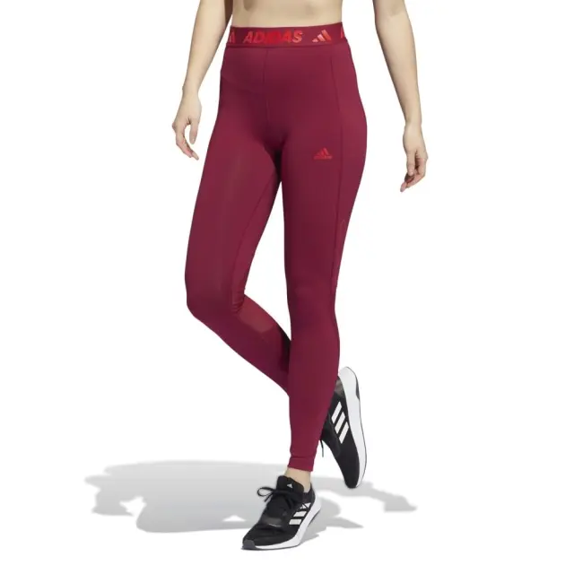 adidas Techfit 3Bar Long Tight (HD1986-Crimson) - Βυσσινί - L