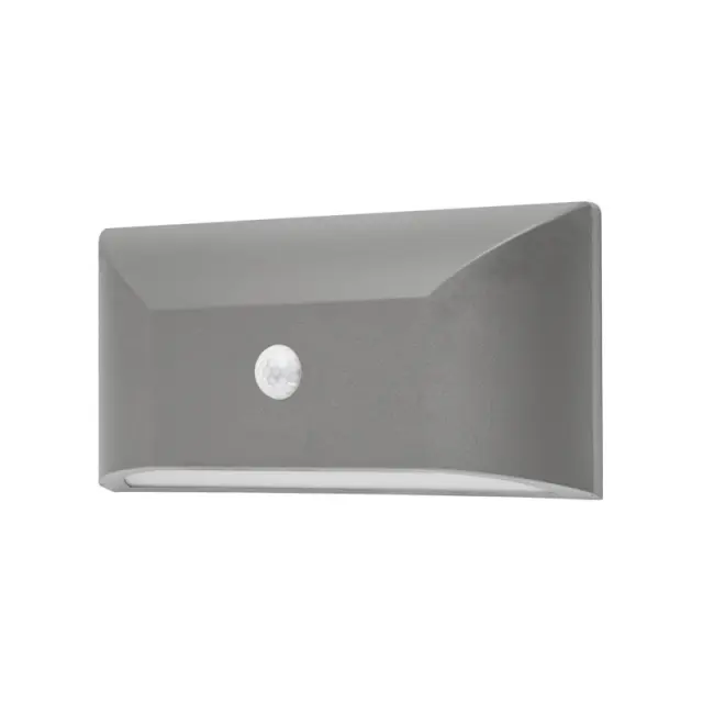 ΑΠΛΙΚ ΕΠΙΤ ΓΚΡΙ PC-PIR SENSOR max6m 230V IP65 6W3.000K 350lm / SLIM22PIR