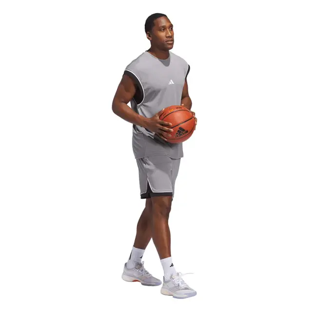 adidas Performance Men's Badge Of Sports Basketball All-World Tank Γκρι JN4723 (adidas Performance) - XLarge 3