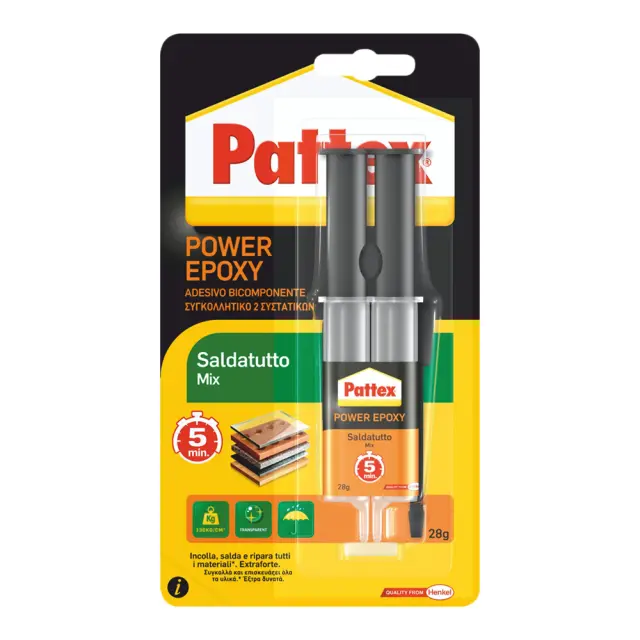 PATTEX POWER EPOXY ΚΟΛΛΑ PATTEX 2 ΣΥΣΤΑΤΙΚΩΝ ΣΕ ΣΥΡΙΓΓΑ 28GR