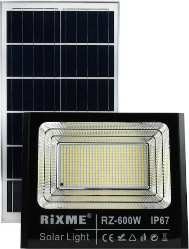Rixme Στεγανός Ηλιακός Προβολέας LED 600W IP67 RZ-JBP600W 44354114