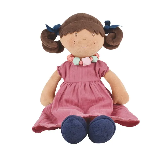 BONIKKA ΥΦΑΣΜΑΤΙΝΗ ΠΑΙΔΙΚΗ ΚΟΥΚΛΑ MANDY 38 CM ΜΕ ΒΡΑΧΙΟΛΑΚΙ ΦΙΛΙΑΣ