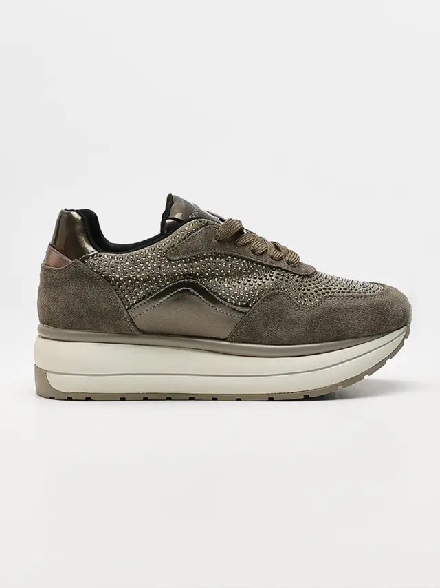 Donna Serena Sneakers Γυναικείο δέρμα suede Γκρί DSE/5531 PIOMBO 3