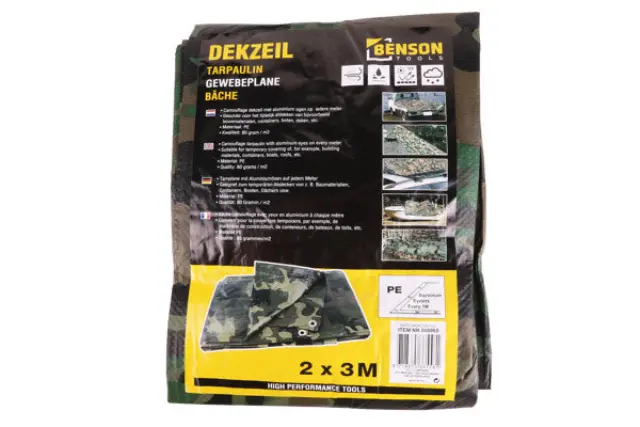 Tarpaulin 2 x 3 m army heavy